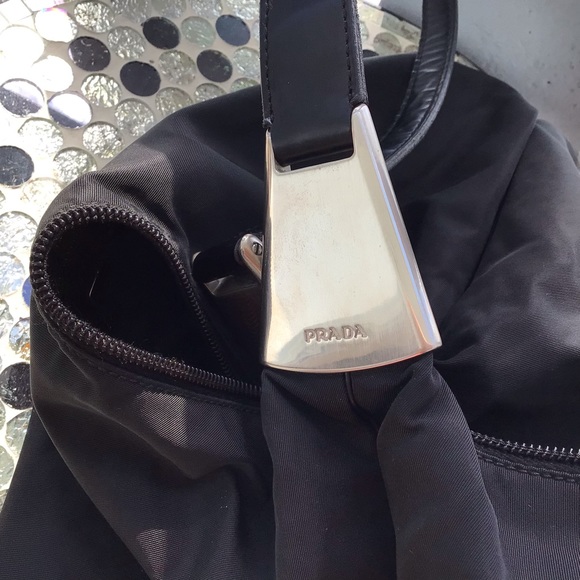 Authentic Prada Nylon and Patent Leather Zip Top Shoulder Milano Made in Italy - Picture 5 of 16